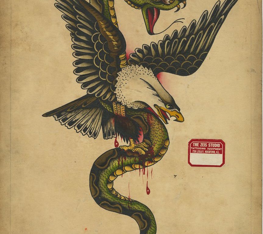 Snake vs. eagle Original Artwork