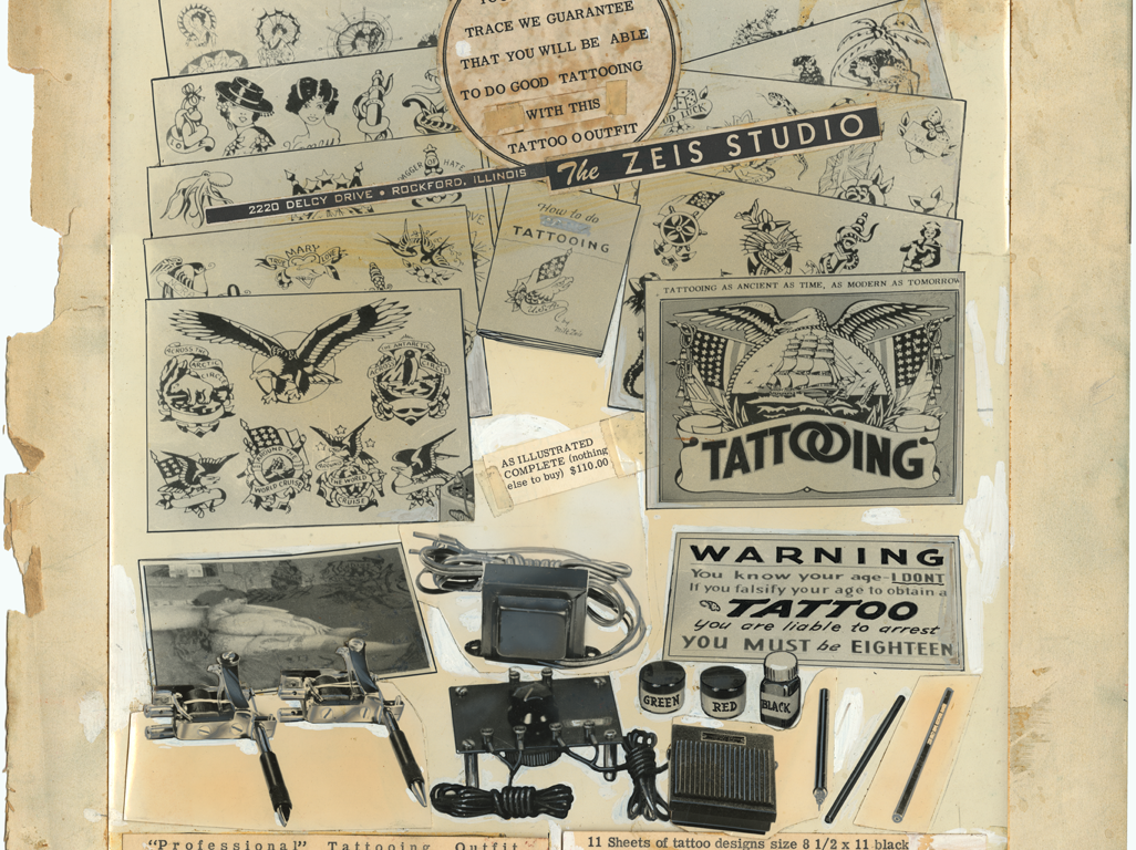 Vintage tattoo advertising