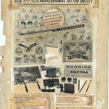 Vintage tattoo advertising